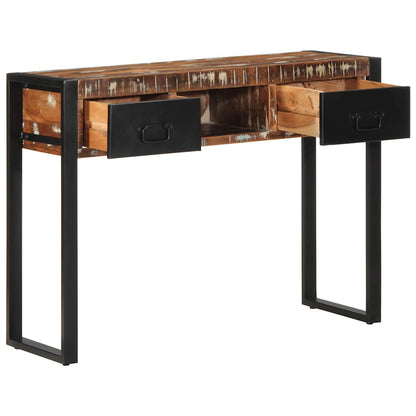 Console Table Multicolour 100x35x75 cm Solid Wood Reclaimed