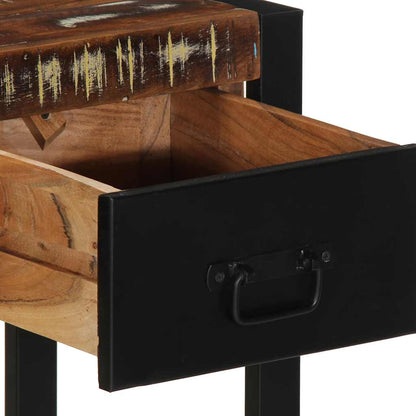 Console Table Multicolour 100x35x75 cm Solid Wood Reclaimed