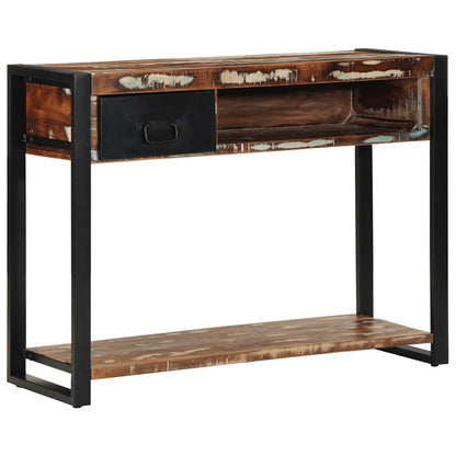 Console Table Multicolour 100x35x75 cm Solid Wood Reclaimed