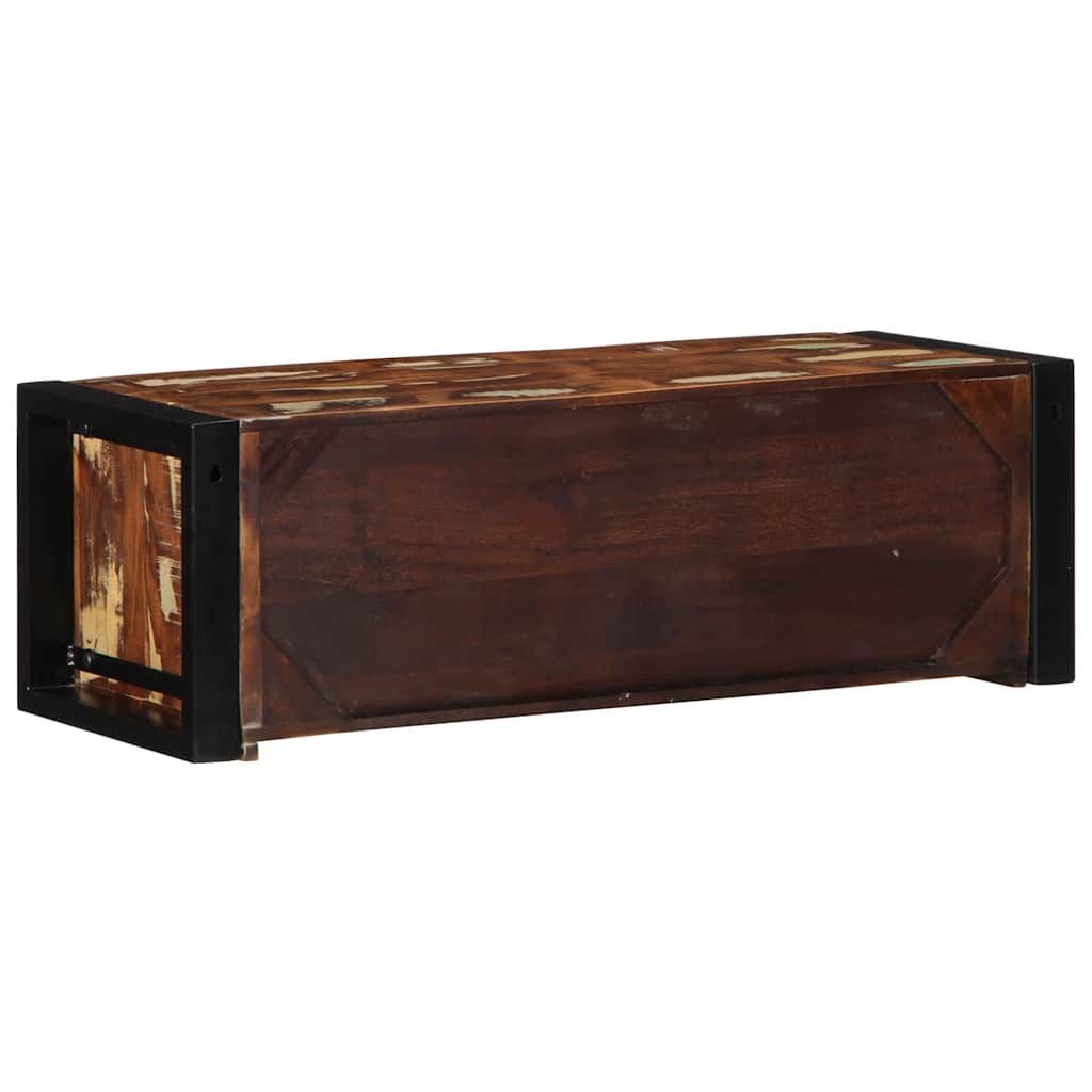 TV Cabinet Multicolour 80x30x25 cm Solid Wood Reclaimed