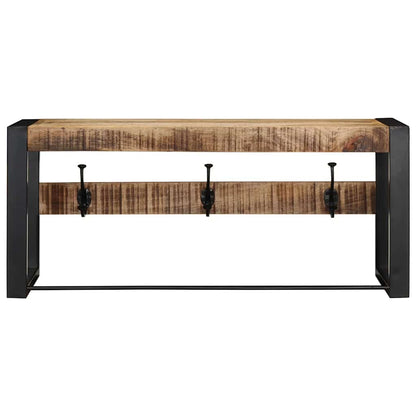 Coat Rack 80x35x35 cm Solid Rough Wood Mango
