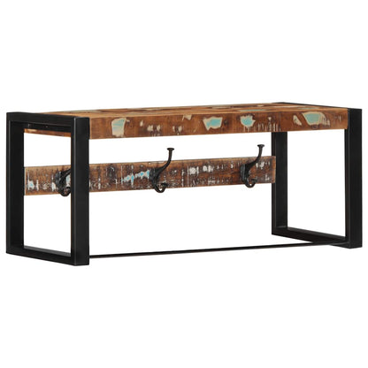 Coat Rack Multicolour 80x35x35 cm Solid Wood Reclaimed
