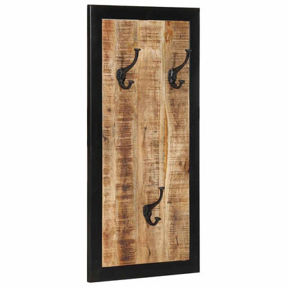 Coat Rack 40x2x80 cm Solid Rough Wood Mango