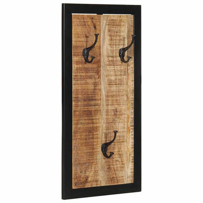 Coat Rack 40x2x80 cm Solid Rough Wood Mango