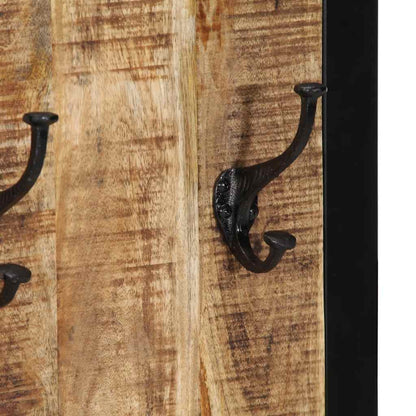 Coat Rack 40x2x80 cm Solid Rough Wood Mango