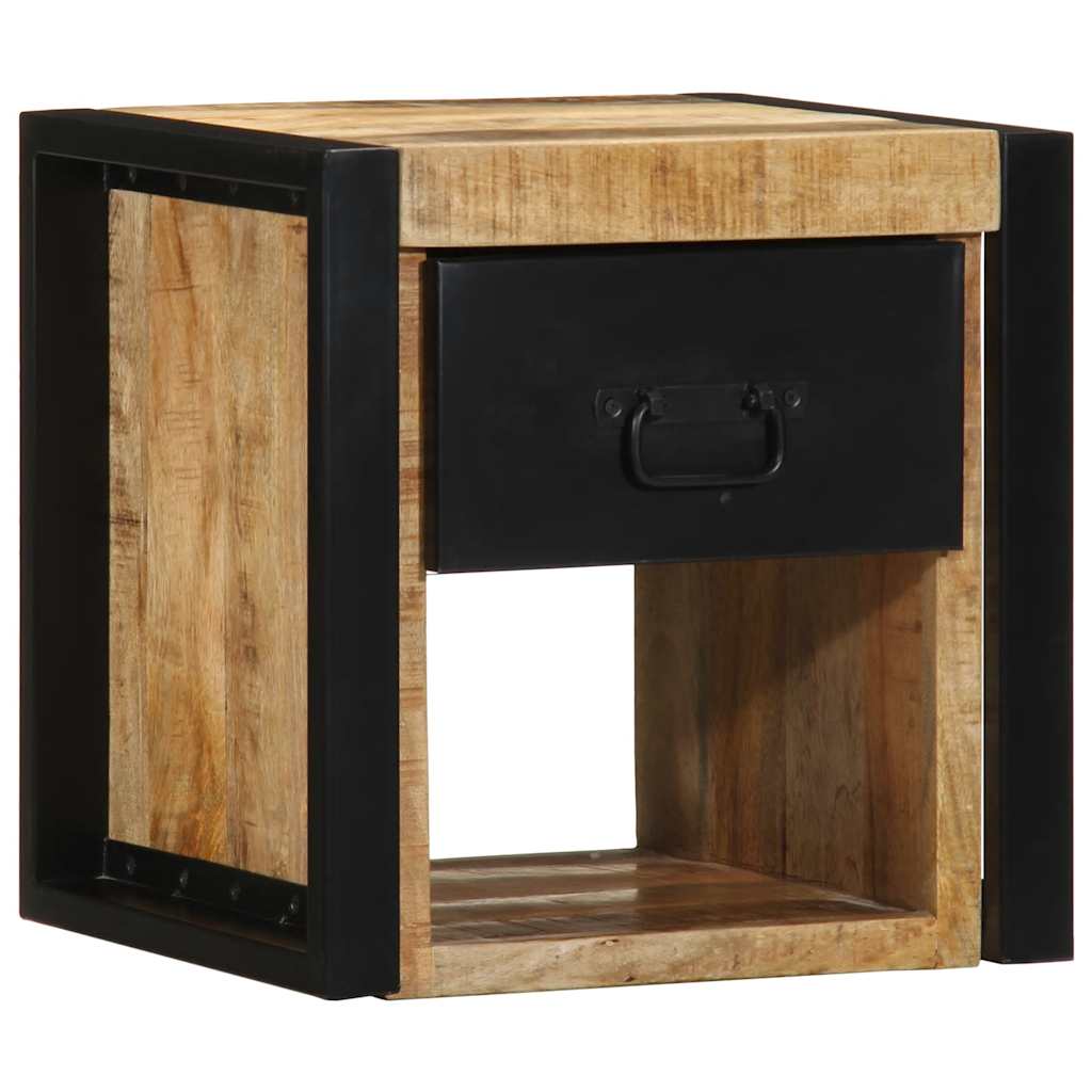 Bedside Cabinets 2 pcs 40x35x40 cm Solid Rough Wood Mango