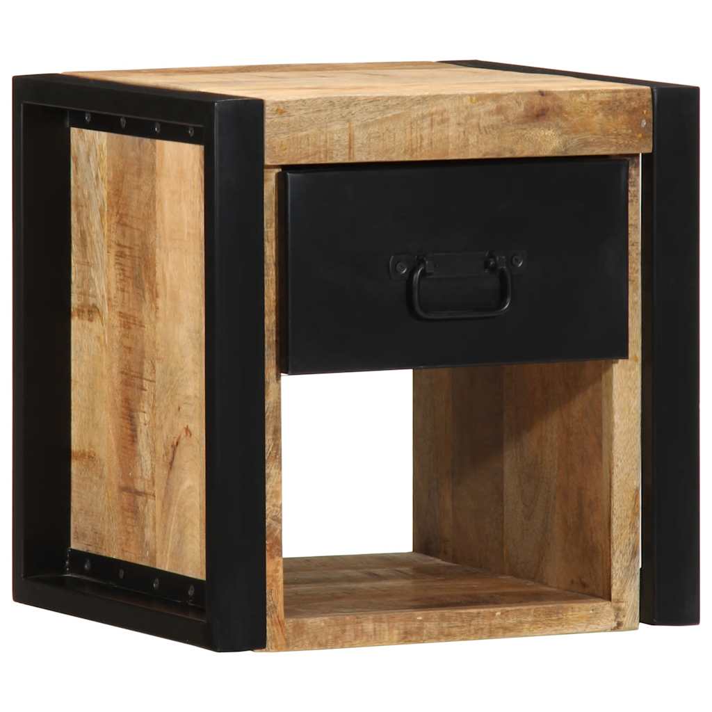 Bedside Cabinets 2 pcs 40x35x40 cm Solid Rough Wood Mango