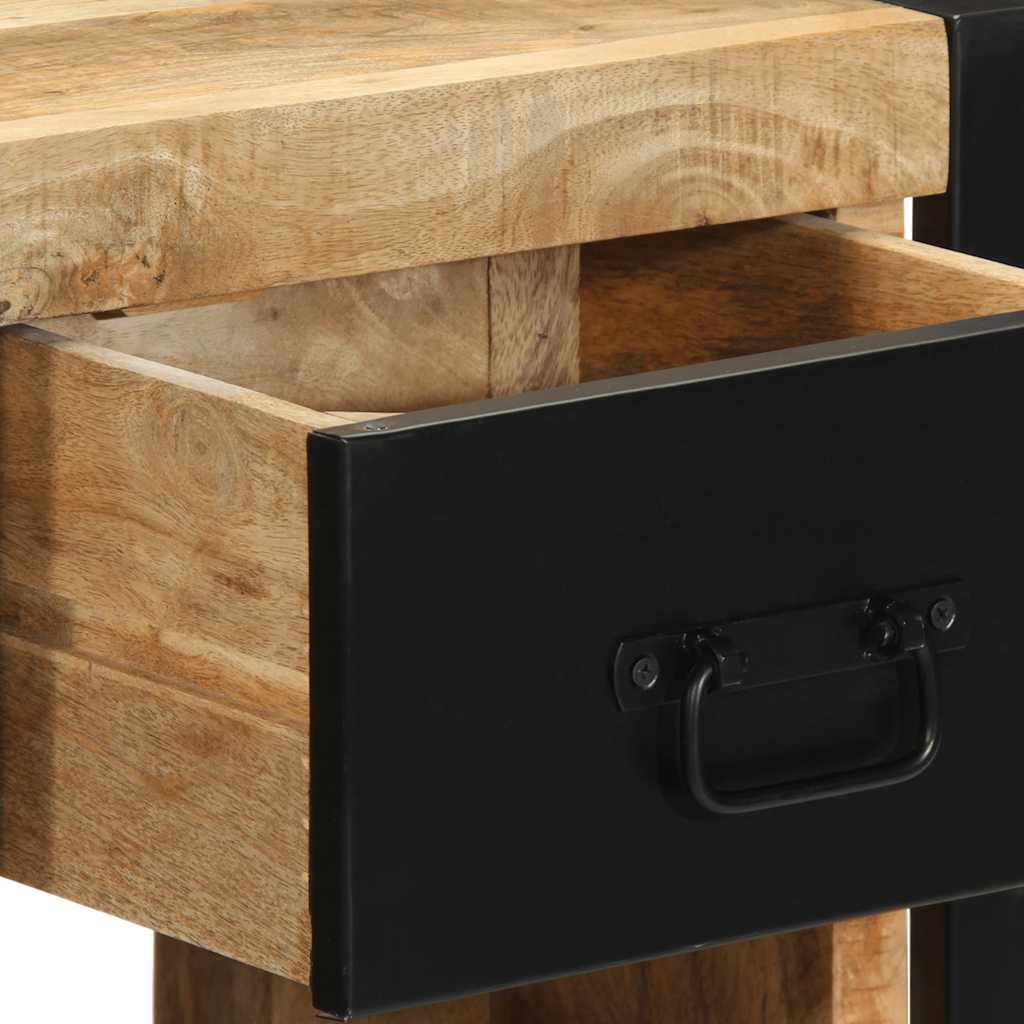 Bedside Cabinets 2 pcs 40x35x40 cm Solid Rough Wood Mango