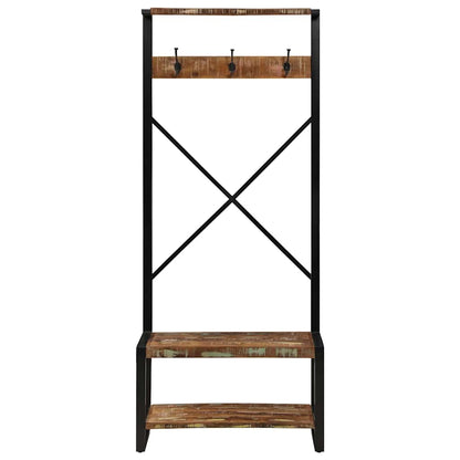 Clothes Rack Multicolour 80x40x190 cm Solid Wood Reclaimed