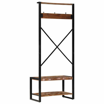 Clothes Rack Multicolour 80x40x190 cm Solid Wood Reclaimed