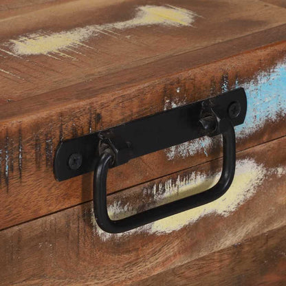 Storage Box Multicolour 80 x 35 x 45 cm Solid Reclaim wood