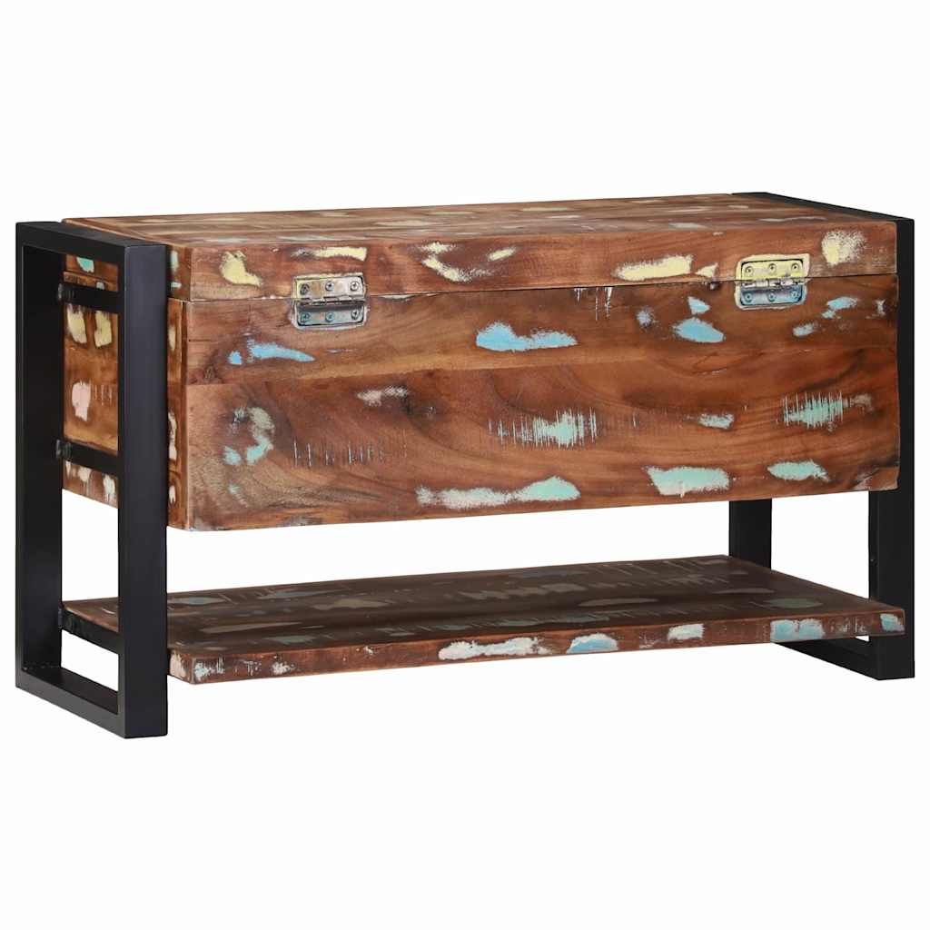 Storage Box Multicolour 80 x 35 x 45 cm Solid Reclaim wood