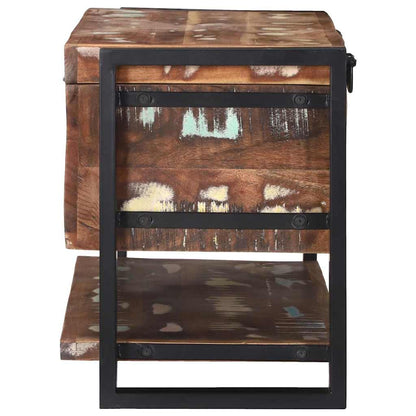 Storage Box Multicolour 80 x 35 x 45 cm Solid Reclaim wood