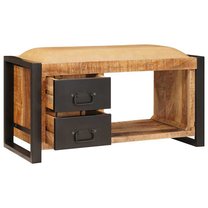 Storage Bench Brown 80 x 35 x 40 cm Solid Mango wood