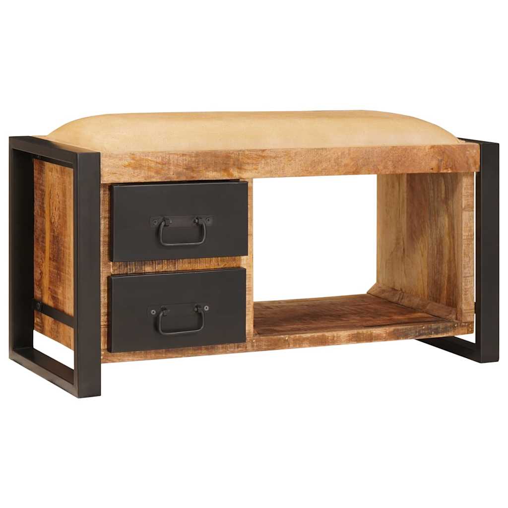 Storage Bench Brown 80 x 35 x 40 cm Solid Mango wood