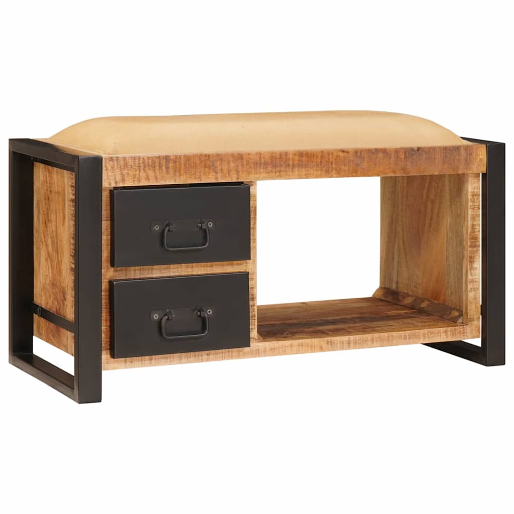 Storage Bench Brown 80 x 35 x 40 cm Solid Mango wood