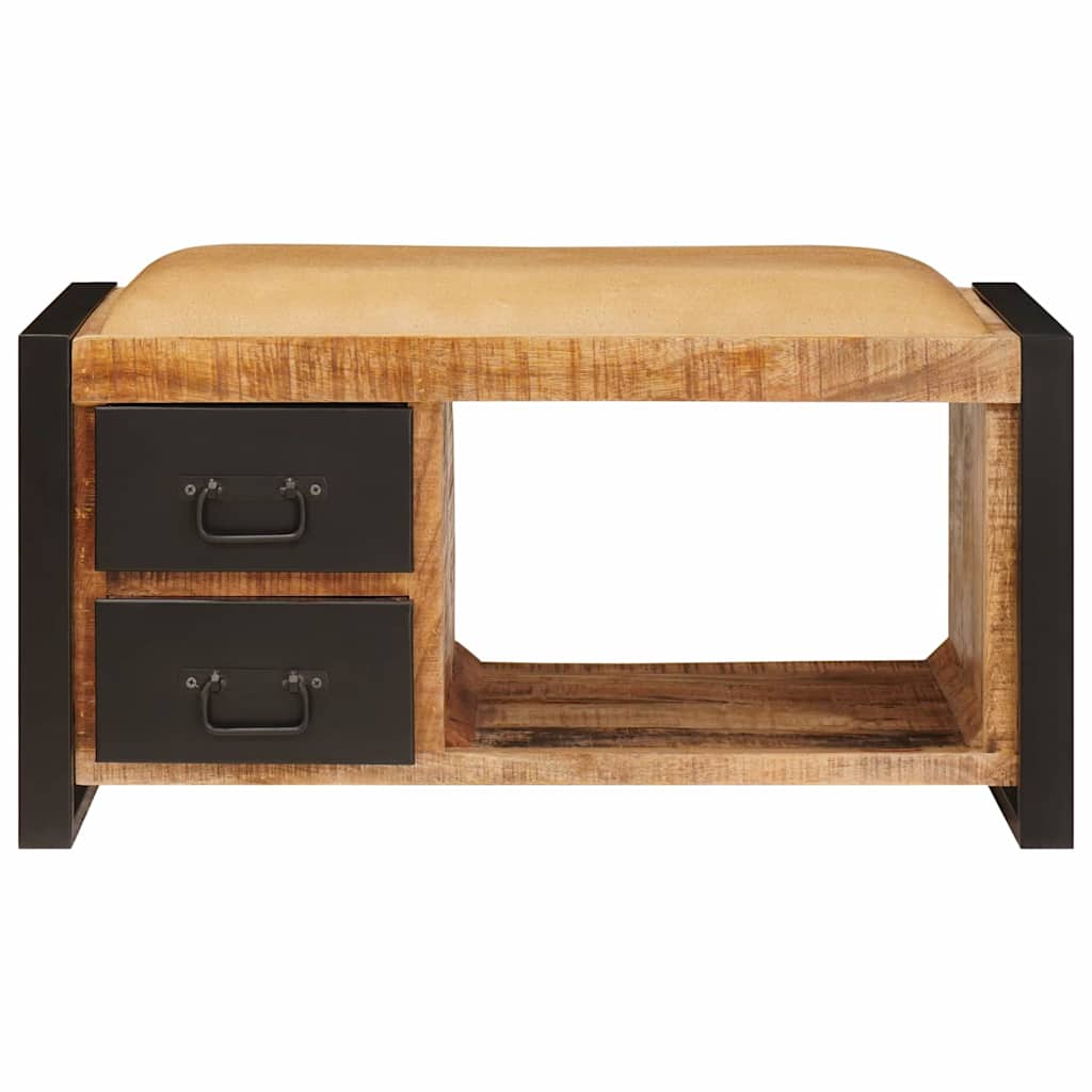 Storage Bench Brown 80 x 35 x 40 cm Solid Mango wood