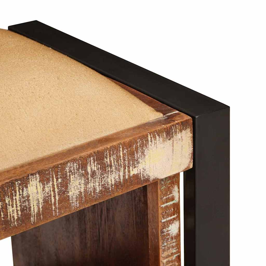 Storage Bench Multicolour 80 x 35 x 40 cm Solid Reclaim wood