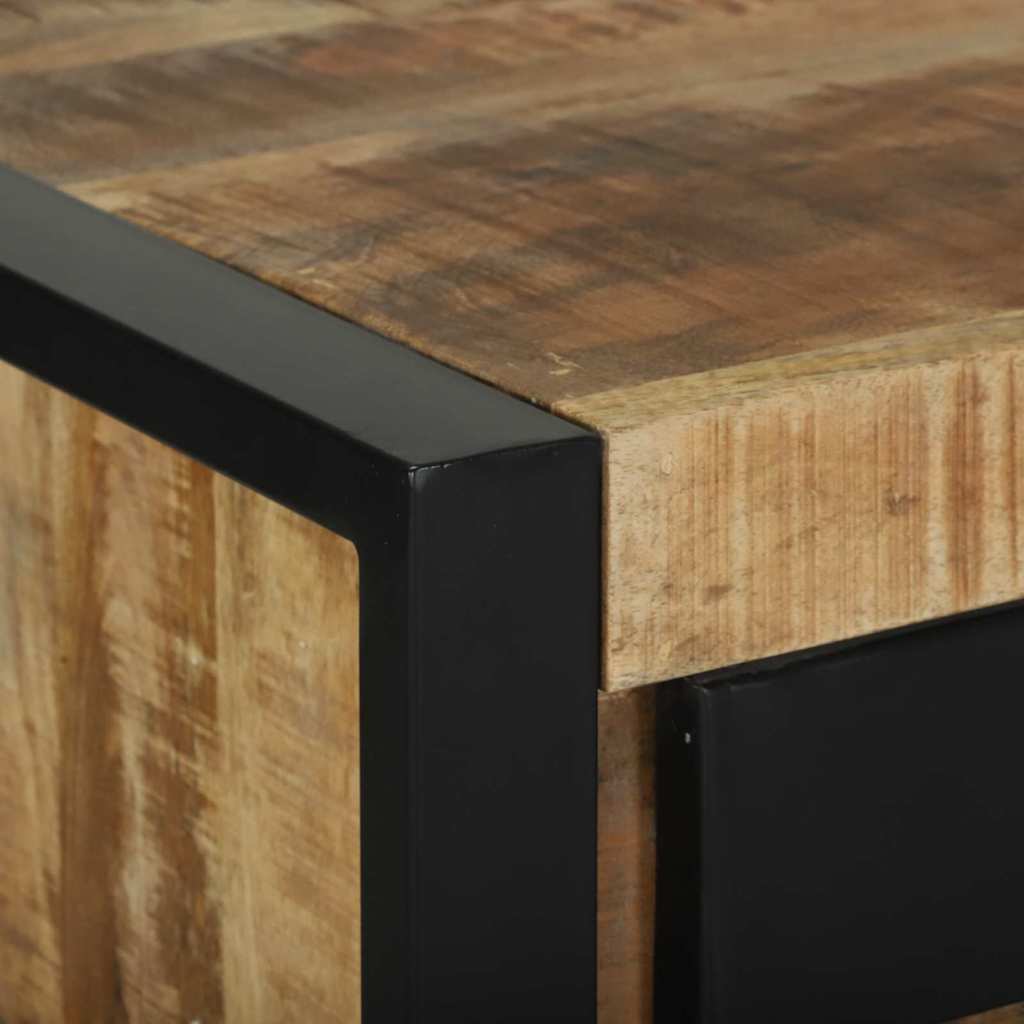 End Table with Drawer Brown 40 x 40 x 80 cm Solid Mango Wood