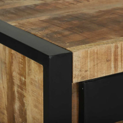 End Table with Drawer Brown 40 x 40 x 80 cm Solid Mango Wood