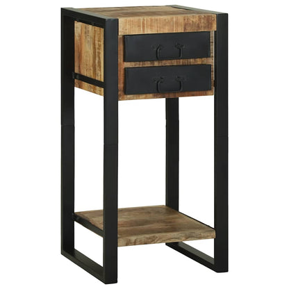 End Table with Drawer Brown 40 x 40 x 80 cm Solid Mango Wood
