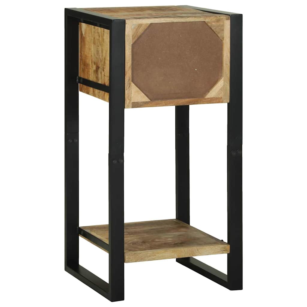 End Table with Drawer Brown 40 x 40 x 80 cm Solid Mango Wood
