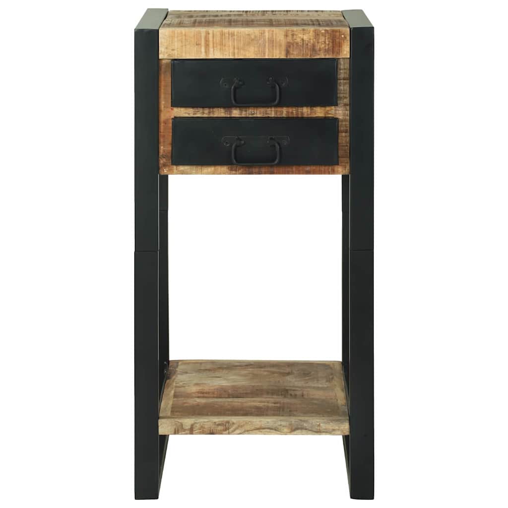 End Table with Drawer Brown 40 x 40 x 80 cm Solid Mango Wood