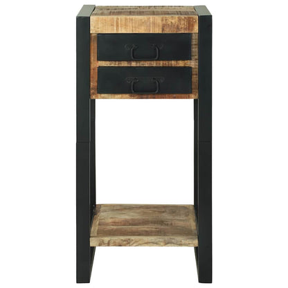 End Table with Drawer Brown 40 x 40 x 80 cm Solid Mango Wood