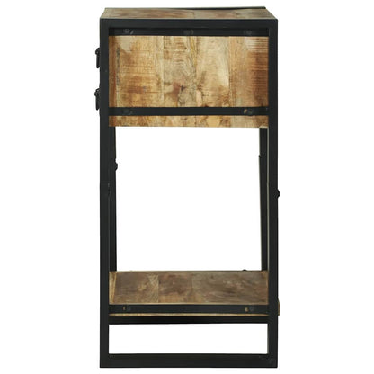 End Table with Drawer Brown 40 x 40 x 80 cm Solid Mango Wood