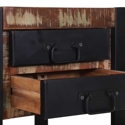 End Table Multicolour 40 x 40 x 80 cm Solid Reclaim Wood