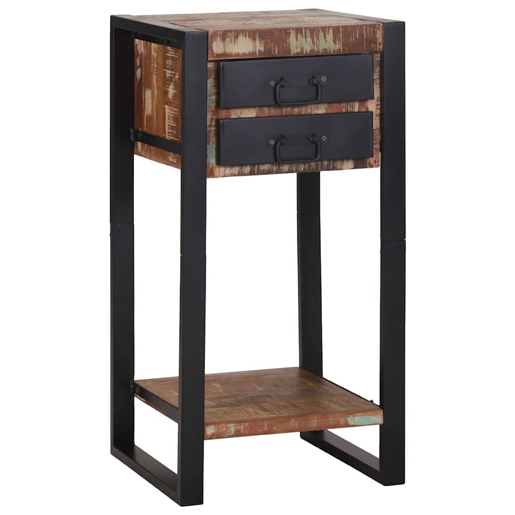 End Table Multicolour 40 x 40 x 80 cm Solid Reclaim Wood