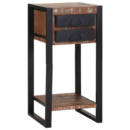 End Table Multicolour 40 x 40 x 80 cm Solid Reclaim Wood