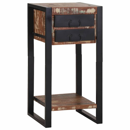 End Table Multicolour 40 x 40 x 80 cm Solid Reclaim Wood