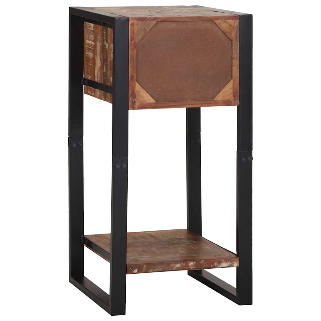 End Table Multicolour 40 x 40 x 80 cm Solid Reclaim Wood