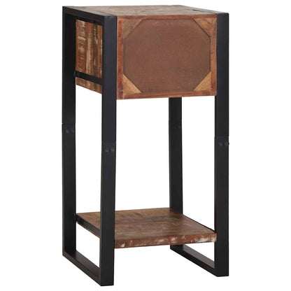 End Table Multicolour 40 x 40 x 80 cm Solid Reclaim Wood