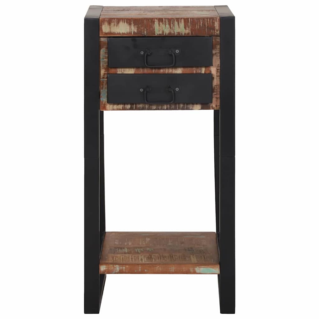 End Table Multicolour 40 x 40 x 80 cm Solid Reclaim Wood