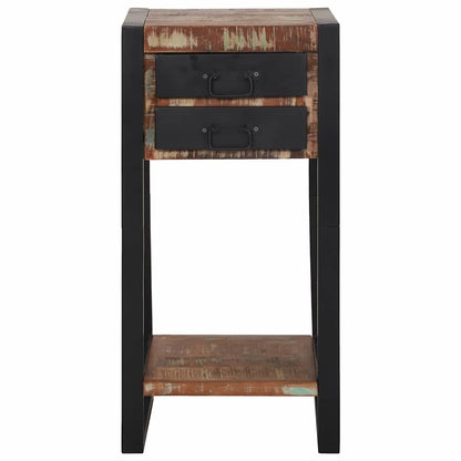 End Table Multicolour 40 x 40 x 80 cm Solid Reclaim Wood