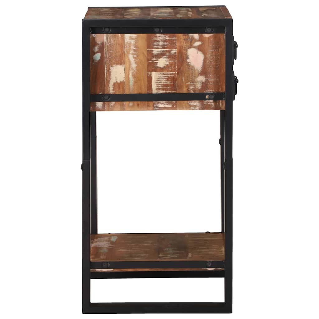 End Table Multicolour 40 x 40 x 80 cm Solid Reclaim Wood