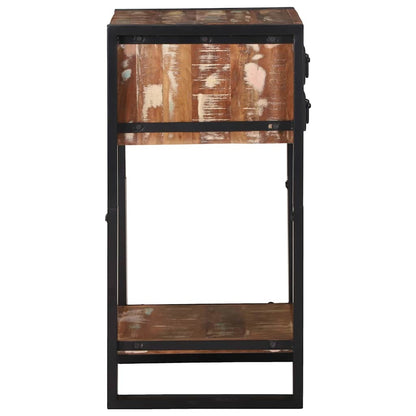End Table Multicolour 40 x 40 x 80 cm Solid Reclaim Wood