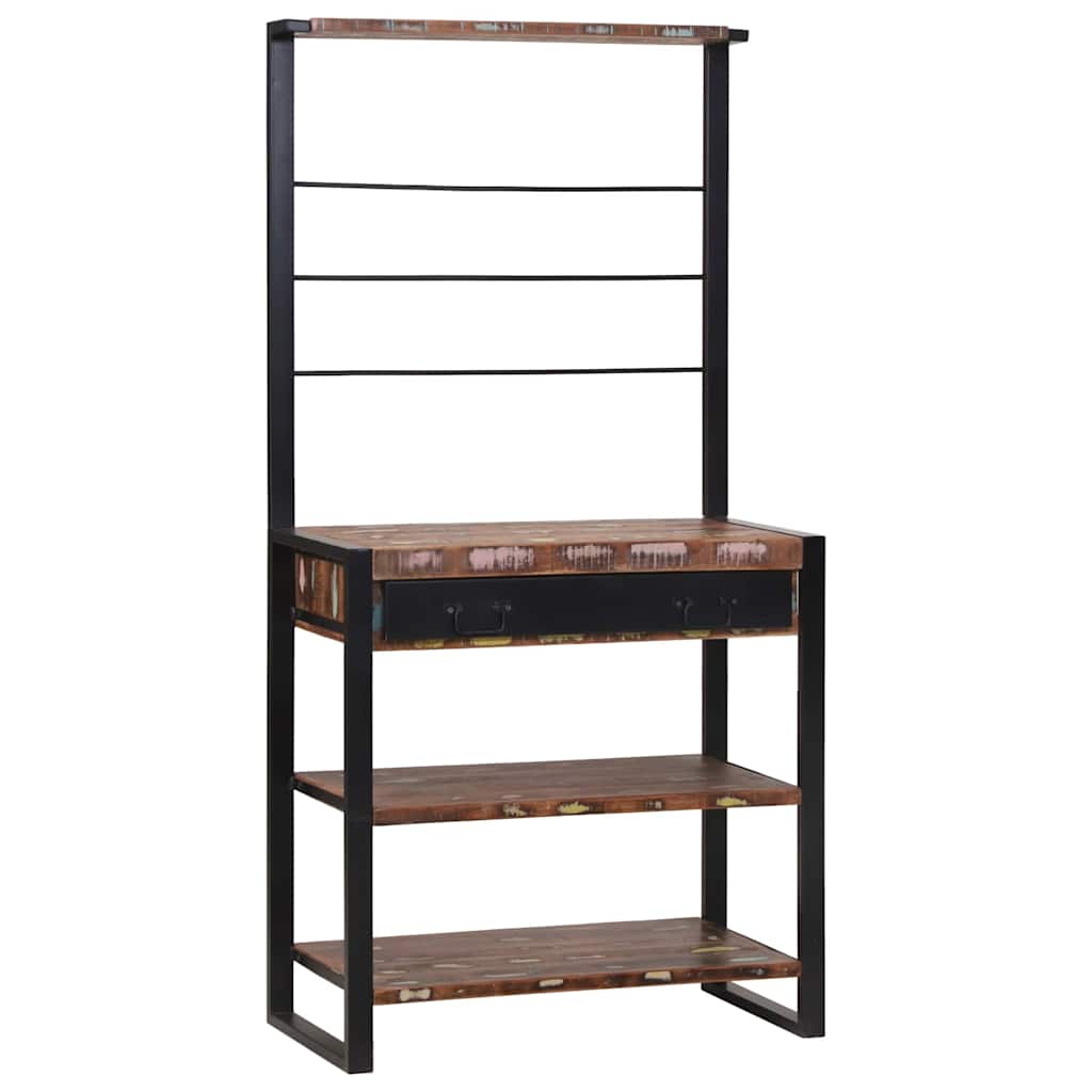Kitchen Rack Multicolour and Black 80 x 40 x 160 cm