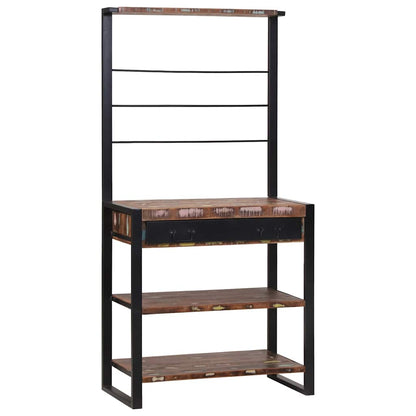 Kitchen Rack Multicolour and Black 80 x 40 x 160 cm