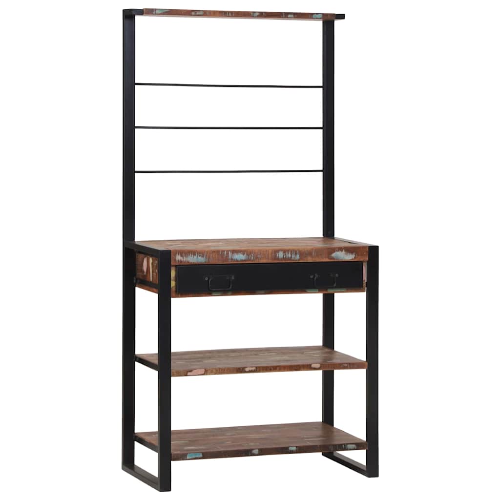 Kitchen Rack Multicolour and Black 80 x 40 x 160 cm