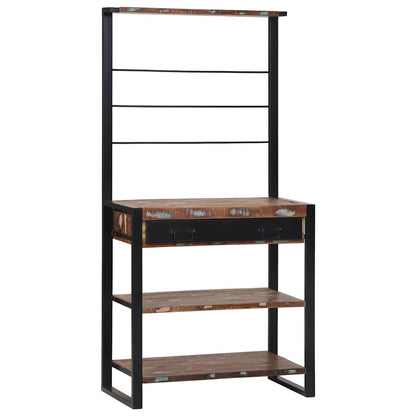 Kitchen Rack Multicolour and Black 80 x 40 x 160 cm