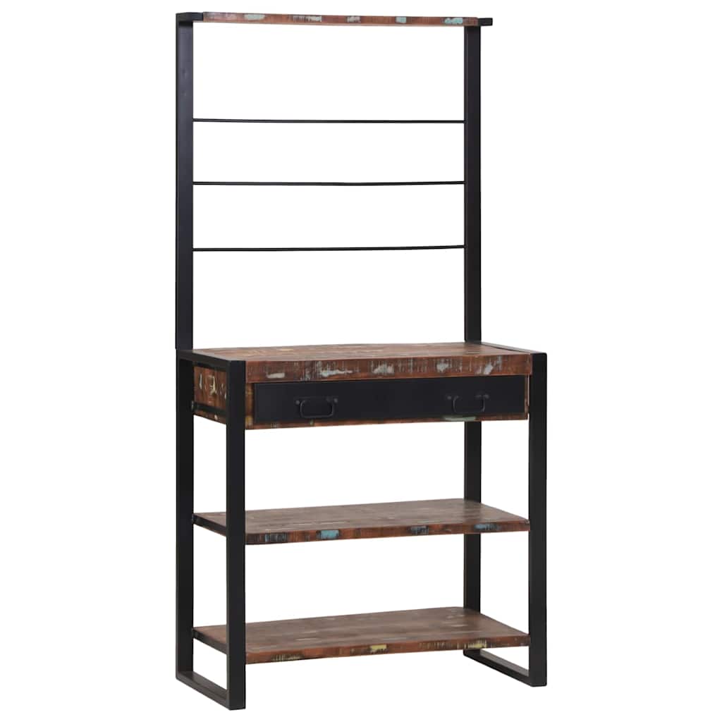 Kitchen Rack Multicolour and Black 80 x 40 x 160 cm