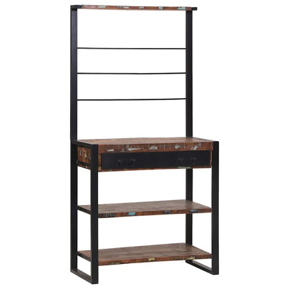 Kitchen Rack Multicolour and Black 80 x 40 x 160 cm