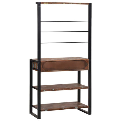 Kitchen Rack Multicolour and Black 80 x 40 x 160 cm