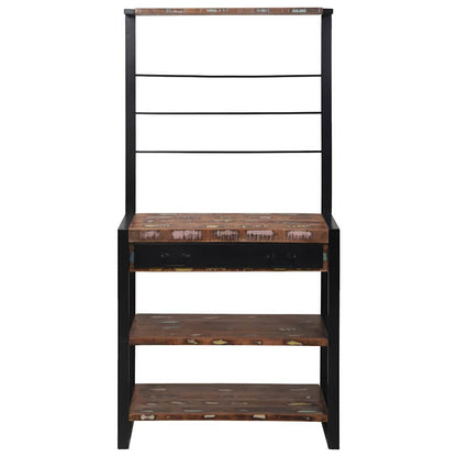 Kitchen Rack Multicolour and Black 80 x 40 x 160 cm