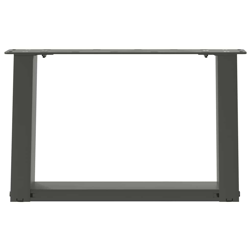 Coffee Table Legs U-Shaped 2 pcs Anthracite 40x(30-31) cm Steel