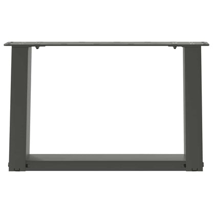 Coffee Table Legs U-Shaped 2 pcs Anthracite 40x(30-31) cm Steel