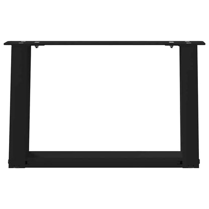 Coffee Table Legs U-Shaped 2 pcs Black 50x(30-31) cm Steel
